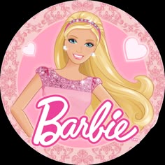 a barbie doll with the word barbie on it