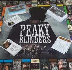 a board game with the words peaky blunders on it