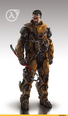 Half-Life,Игры,Игровой арт,Half-Life 3 A Character, Overwatch, Video Game, Orange, Black, Art