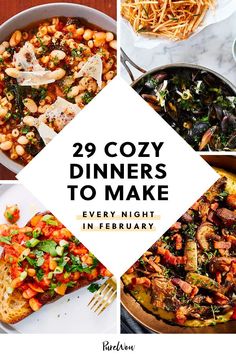 the cover of 29 cozy dinners to make every night in februry is featured