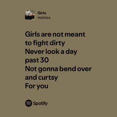 Girls Spotify Song, Songs