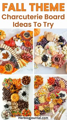 an assortment of fall themed board ideas to try