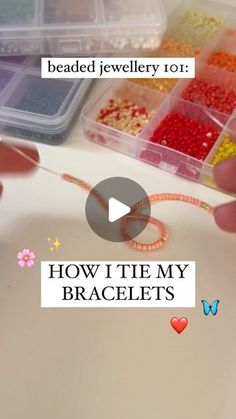 a person holding a beaded jewelry or how i tie my bracelets