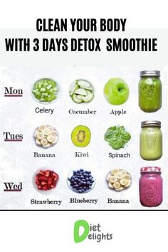 CLEAN YOUR BODY WITH 3 DAYS DETOX SMOOTHIE #smoothiediet #smoothierecipes #smoothieforweightloss #smoothiebowl Clean Your Body Smoothie, Body Cleansing Drinks, 3 Day Smoothie Cleanse, Gut Cleanse 3 Day Meal Plan, Detox Smoothie Recipes Cleanses, Body Detox Cleanse 3 Day, 3 Day Smoothie Detox Cleanse, Smoothie Detox Cleanse 3 Day, How To Detox Your Body Cleanses