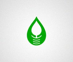 an image of a green water drop logo