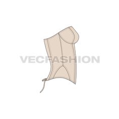 Drawing Reference Side View, Corset Drawing Reference, Reference Side View, Corset Drawing, Fitted Corset, Flat Sketches, Vector Sketch, Sewing Class, Clothes Sewing