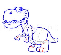 a drawing of a dinosaur with its mouth open