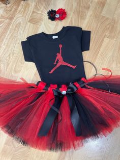 Michael Jordan Jumpman, Tutu Size Chart, Jordan Outfit, Black Tutu, Tutu Dresses, Pink Tutu, Basketball Girls, Girls Clothing Sets, Dress Set