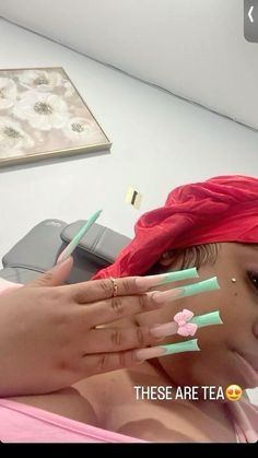 Matching Nail Sets, Baddies Nails Long, Baddies Nails, Boho Nails, Tapered Square Nails, Acrylic Toe Nails, Punk Nails