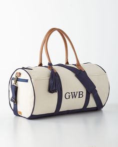 Navy Monogrammed Duffel Bag Customization, Leather Origami, Accounting Principles, Tennis Bag, Embroidered Initials, Personalized Luggage, Trolley Bags, Gold Fashion Necklace, Bags Aesthetic