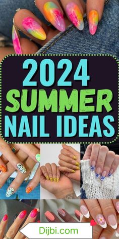 New Summer Nail Trends, County Fair Nails Ideas, Hot Summer Nails 2024, Trendy Summer Nails Designs, Classic Summer Nails, Summer Nail Designs 2024, Summer Gel Nails Ideas, Summer Fun Nails, Gel Nail Designs For Summer