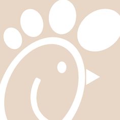 an animal's paw print with white circles