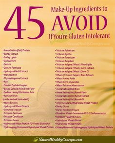 Gluten Free Info, Gluten Free Makeup, Gluten Free Beauty Products, Cosmetic Ingredients, Ingredients To Avoid, Cookies Gluten Free, Going Gluten Free, Gluten Free Living, Cosmetics Ingredients