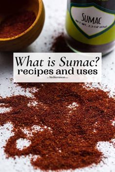 what is sumac? spices and uses in the kitchen, with text overlay