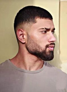 Buzz Haircut Men Aesthetic, Mens Bread Style For Men, Trimmed Beard Styles Short, Best Buzz Cuts For Men, Indian Beard Styles For Men, Buzz Haircut Men With Beard, Medium Buzz Cut, Army Cut Hairstyle Men, Bus Cut Hairstyle