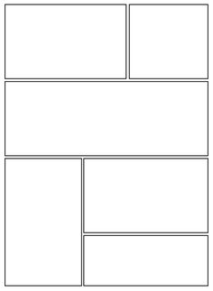 a blank comic strip is shown in the middle of this page, which contains three separate sections