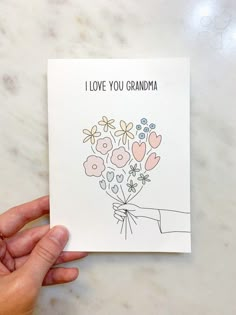 Grandma Mothers Day Card I Love You Grandma Cards for Grandma Greeting Card Grandma Birthday Cards Mom's Day Grandma Cards - Etsy Australia Cards For Grandma, Birthday Day Card, Grandma Cards, Happy Birthday Grandma, Mother's Day Gift Card, Anniversaire Diy, Birthday Card Drawing, Card Inspo