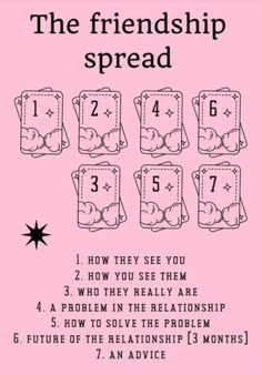 Tarot Spreads For Friends, Tarot Spreads For Friendships, Orical Cards Spreads, Tarot Bonding, Tarot Spreads Friendship, Diy Tarot Cards Ideas, No Contact Tarot Spread, Tarot Card Spreads Layout, Friendship Tarot Spread