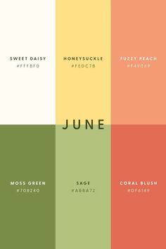 the color scheme for an upcoming album, june