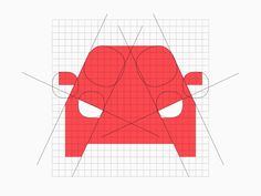 an image of a red object that is in the shape of a square with two eyes