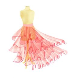 a drawing of a dress with words written on it