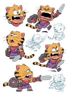 Cartoon Cats, Cartoon Mascot, Character Design Sketches, Cat Character, Chibi Characters, Mascot Design