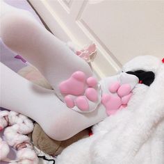 Length: 60cm Material: Cotton, Polyester Fem Boy Outfits, Unique Clothing Stores, Paws Socks, Kawaii Socks, Rash Guard Swimwear, Sock Outfits, Puppy Play, Kawaii Accessories, Cat Paw