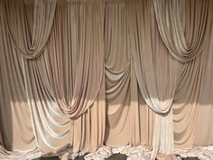 an image of a stage setting with drapes