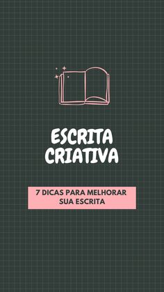 an open book with the title escrita criativva