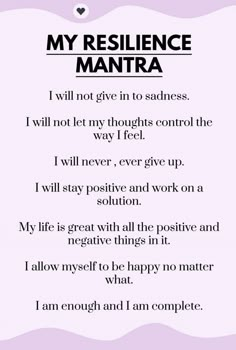 Daily Mantra Mindfulness, Positive Mantras Good Vibes, How To Redo Your Closet, Nataliecore Outfits, Words Of Positivity, Resilience Mantra, Mantras To Live By, Mantras To Live By Affirmations, Resilient Quotes