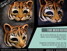 Dragon Puppet Ideas, Therian Mask Ideas, Tiger Mask, Venice Mask, Mask Painting, Tiger Skin, Half Mask