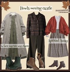 Ghibli Outfits Aesthetic, Over The Garden Wall Aesthetic Outfits, Studio Ghibli Outfits Aesthetic, Ghibli Academia, Ghibli Aesthetic Outfit, Ghibli Core Outfit, Cabincore Aesthetic Outfits, Studio Ghibli Inspired Outfits, Ghiblicore Outfits