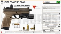 Taurus International Manufacturing, Inc. - G3 Tactical Taurus G3 Accessories, Taran Tactical, Taurus G3c 9mm, 38 Special, Marlin 45-70 Tactical, Tactical 45/70