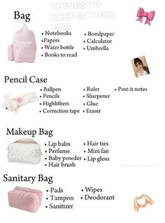 Things To Keep In School Bag, School Bag Essentials List, School Bag Packing List, Things To Keep In Your School Bag, Things To Pack In Your School Bag, What To Put In Your School Bag, Turn The Other Cheek