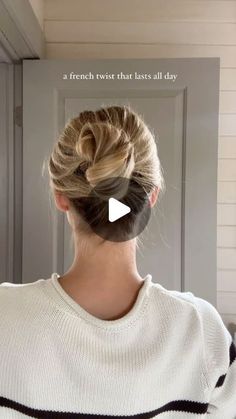 Audrey Anne Jean on Instagram: "save for hair inspo 🤎
•
•
•
#frenchtwist #sleekbun #hairstyles #dailyhairstyle #hairtutorial #dailyhairstyle #hairinspiration #hair #hairinspiration #easyhairstyles #simplehairstyles #hairinspo" Fine Hair Updo, Girls Updo, Greasy Hair Hairstyles, Back To School Hairstyles, Quick Hairstyles, Fine Hair, Fall Hair