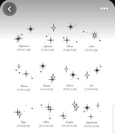 the star chart is shown in black and white