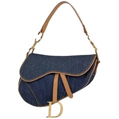 Christian Dior Saddle Bag Handbag Shoulder Denim Blue Beige Christian Dior Saddle Bag Handbag Shoulder Denim Blue Beige Ladies Width Approximately (Maximum Value) 25cm Height Approximately (Median) 17cm Depth Approximately 5cm Luxury Denim Shoulder Bag With Detachable Strap, Christian Dior Saddle Bag, Christian Dior Bag, Saddle Handbags, Dior Saddle, Gucci Bamboo, Dior Handbags, Saddle Bag, Lady Dior