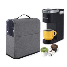 PRICES MAY VARY. HIGH QUALITY: Made of heavy duty nylon fabrics to protect your coffee maker from dust and scratches. Ensuring your machine stay clean and use for long term. (Cover only, coffee maker NOT included.) EXTERNAL POCKETS: 2 small pockets on the left side and 1 large pocket on the right side for storing K-cup, sugars, creamers, stirrers, napkins, tea bags, cups, lids, instructions and other accessories. VISIBLE DESIGN: The coffee maker dust cover has a transparent window for viewing yo Coffee Maker Cover, Keurig Mini, Nespresso Essenza, Coffee Making Machine, Keurig Coffee Makers, Coffee Making, Small Appliance, Keurig Coffee, Amazon Coffee