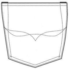 the front and back view of a paper bag with an open pocket on one side