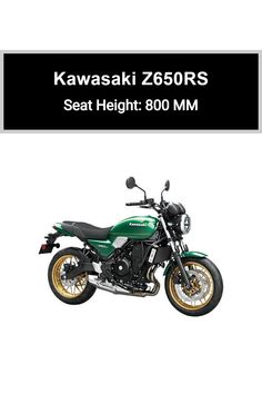 the kawasaki z90rs is shown in green and black