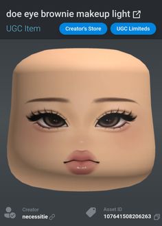 an image of the face of a doll with long lashes and big eyelashes on it's head