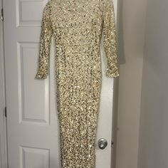 Gold Sequin Evening Gown With Split In The Back. Sequin Evening Gowns, Fashion Nova Dress, Fashion Nova Dresses, Gold Sequin, Evening Gown, Dress Brands, Evening Gowns, Fashion Nova, Sequin