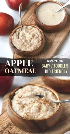 apple oatmeal for babies Oatmeal For 8 Month Old, Oatmeal For 12 Month Old, Infant Oatmeal Recipes, Oatmeal Baby Food Recipes, Blw Breakfast Ideas 6 Months, Oatmeal Blw, Toddler Oatmeal Recipes, 6 Month Baby Breakfast Ideas, 8 Month Old Breakfast Ideas