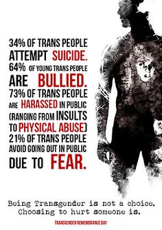 a poster with an image of a man's body and the words, transsement is not a choice due to fear