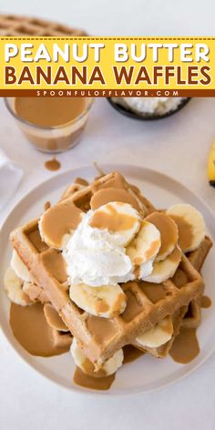 Add this peanut butter banana waffle recipe to your list of simple back to school recipes! This simple back to school recipe is packed with protein and easy to prepare. It is perfect for your busy schedule. Peanut butter banana waffle is the best! Banana Waffle Recipe, Peanut Butter Waffles, Butter Syrup, Easy Waffle Recipe, Banana Waffles, Waffles Easy, Kitchen Staples, Protein Packed Meals, Easy Butter