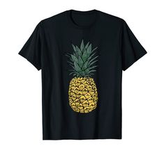 a black shirt with a yellow pineapple on it