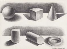 three different shapes are shown in this drawing