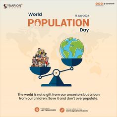 the world population day poster is shown