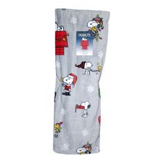 snoopy christmas stocking with peanuts on it