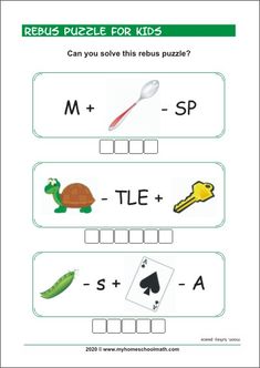 a worksheet with words and pictures for kids